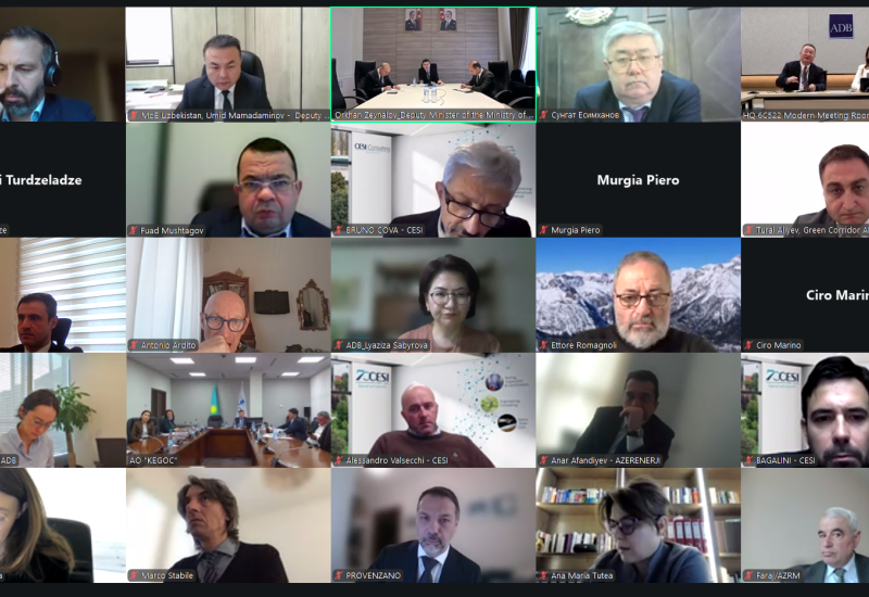 Состоялось первое заседание по подготовке ТЭО проекта «Зеленый» энергокоридор Центральная Азия – Азербайджан»