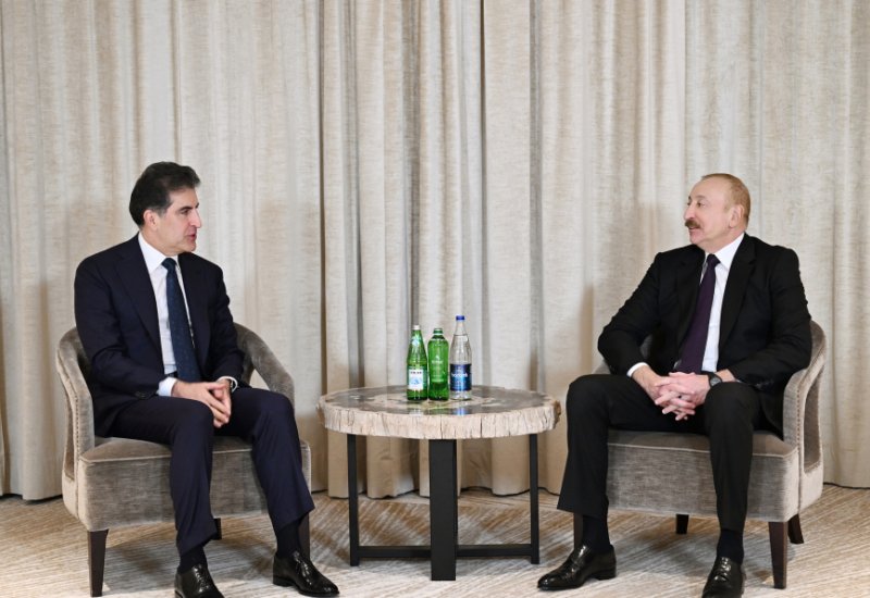 Президент Ильхам Алиев встретился в Мюнхене с главой региона Иракский Курдистан (ФОТО)