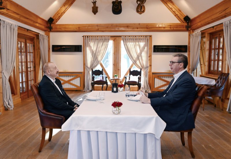 Президент Ильхам Алиев принял участие в неформальном завтраке с Александром Вучичем (ФОТО)