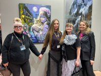 Картина азербайджанской художницы украсила главный арт-форум Парижа (ФОТО)