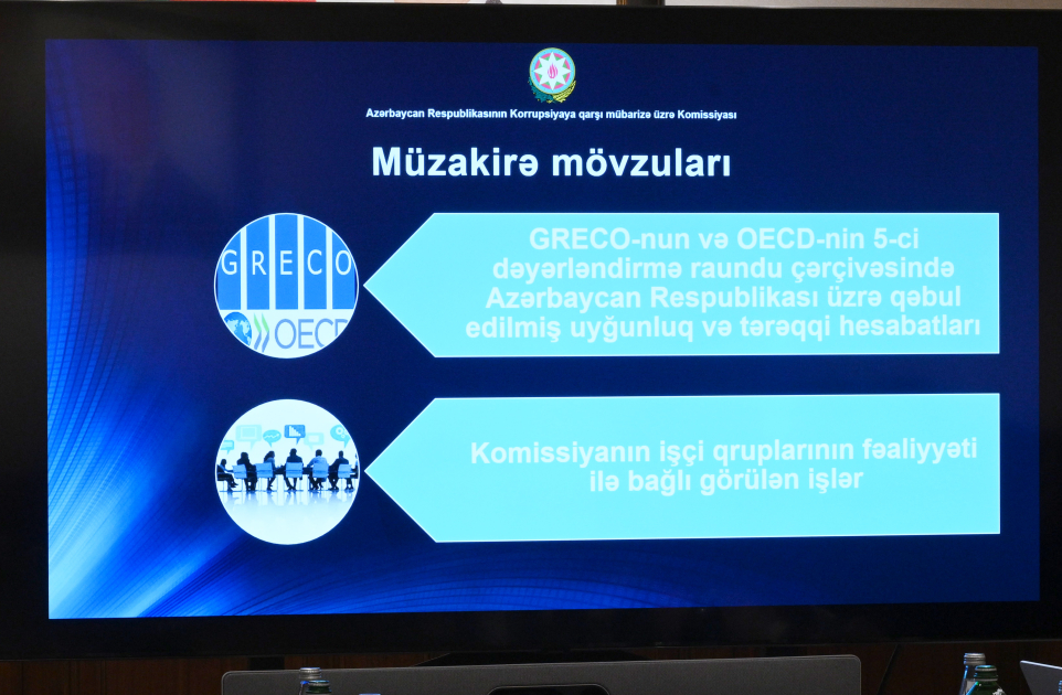 Состоялось заседание Комиссии по борьбе с коррупцией Азербайджанской Республики (ФОTO)