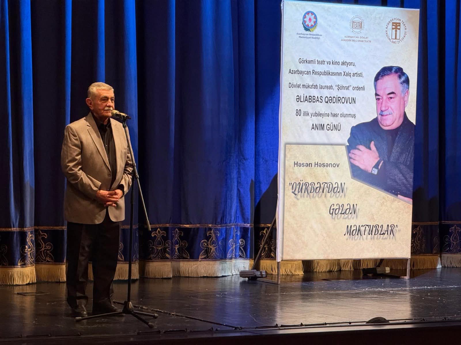 Письма из изгнания… К 80-летию видного мастера сцены Алиаббаса Гадирова (ФОТО)