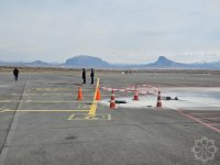 Обломки дрона, упавшего в аэропорту Нахчывана (ФОТО/ВИДЕО)