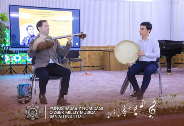 Сахиб Пашазаде выступил на узбекском телевидении и провёл мастер-класс в Ташкенте (ФОТО)