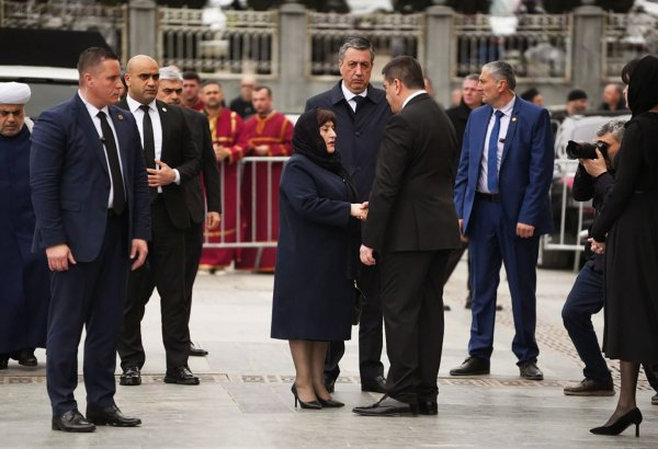 Сахиба Гафарова приняла участие в церемонии упокоения Католикоса-Патриарха Всея Грузии Святейшего Илии II (ФОТО)