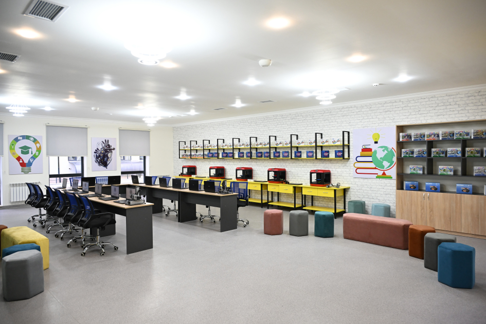 Президент Ильхам Алиев принял участие в открытии нового здания Шамахинского европейского лицея
(ФОТО)