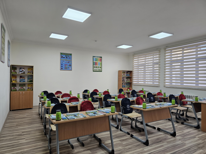 Президент Ильхам Алиев принял участие в открытии нового здания Шамахинского европейского лицея
(ФОТО)