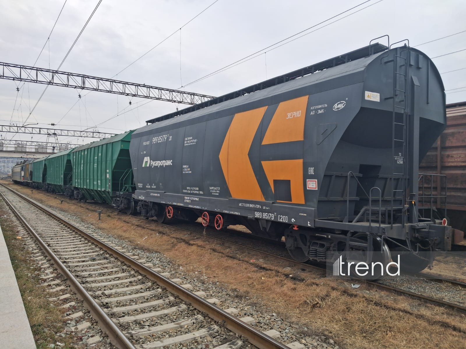 Из России в Армению транзитом через Азербайджан отправлено 350 тонн пшеницы (ФОТО/ВИДЕО)