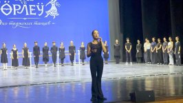 Коллектив Бакинской хореографической академии выступил на гала-концерте "ӨРЛЕУ. Эхо тюркских танцев" в Алматы (ВИДЕО, ФОТО)