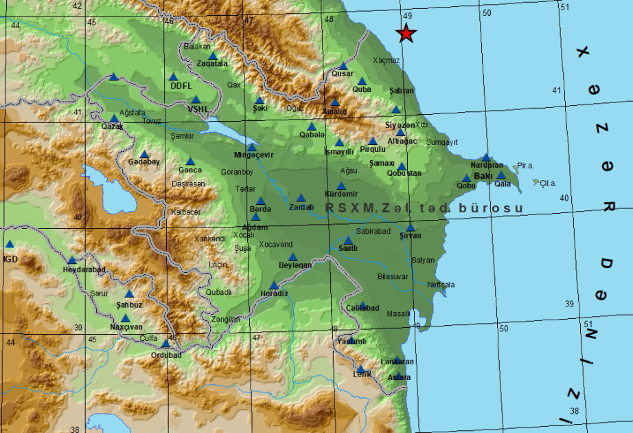 В Каспийском море произошло землетрясение