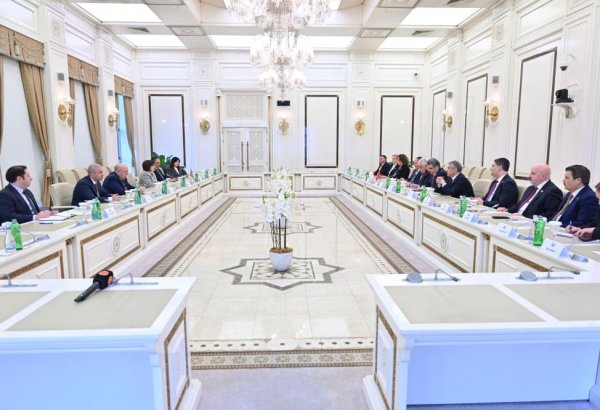 Сахиба Гафарова встретилась с участниками 3-й встречи парламентских групп дружбы Азербайджана, Турции и ТРСК (ФОТО)