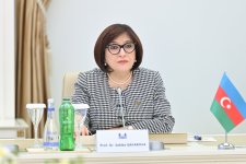 Сахиба Гафарова встретилась с участниками 3-й встречи парламентских групп дружбы Азербайджана, Турции и ТРСК (ФОТО)