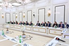 Сахиба Гафарова встретилась с участниками 3-й встречи парламентских групп дружбы Азербайджана, Турции и ТРСК (ФОТО)