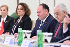 Сахиба Гафарова встретилась с участниками 3-й встречи парламентских групп дружбы Азербайджана, Турции и ТРСК (ФОТО)