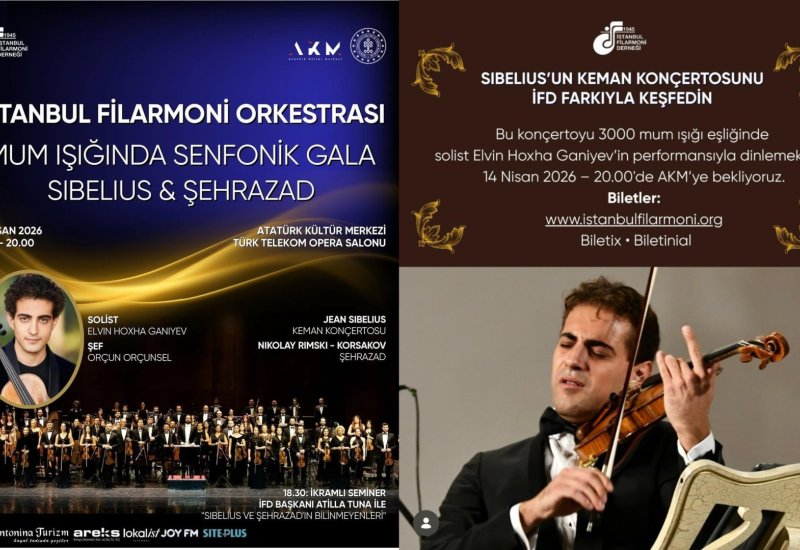 Скрипач-вирутоз Эльвин Ходжа Ганиев выступит с гала-концертом при свечах "Sibelius & Şehrazad" в Стамбуле (ВИДЕО)