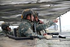 Руководящий состав минобороны Азербайджана проверил ход тактических учений (ФОТО)