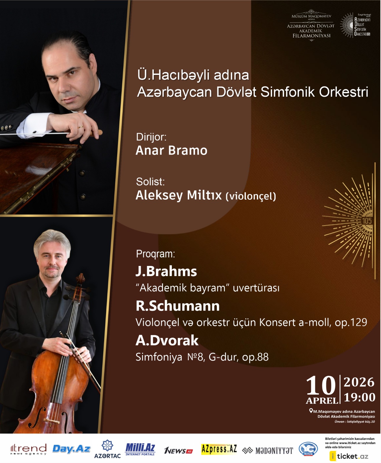 Анар Брамо и Алексей Милтых представили шедевры классики с симфоническим драйвом (ФОТО)