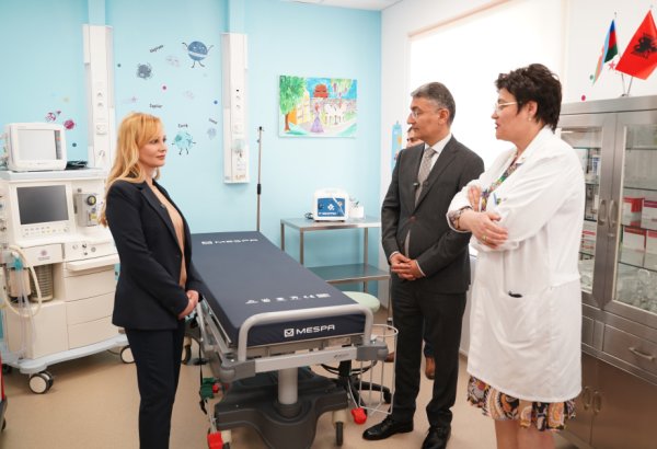 По инициативе Лейлы Алиевой в больничном центре Албании сдан в пользование кабинет педиатрической седации (ФОТО)