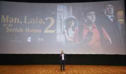 Лейла Алиева и Алена Алиева приняли участие в церемонии презентации второго сезона многосерийного фильма «Я, Лала и Шерлок Холмс 2» (ФОТО)