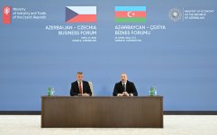 Cостоялся азербайджано-чешский бизнес-форум c участием Президента Ильхама Алиева и Премьер-министра Андрея Бабиша (ФОТО)