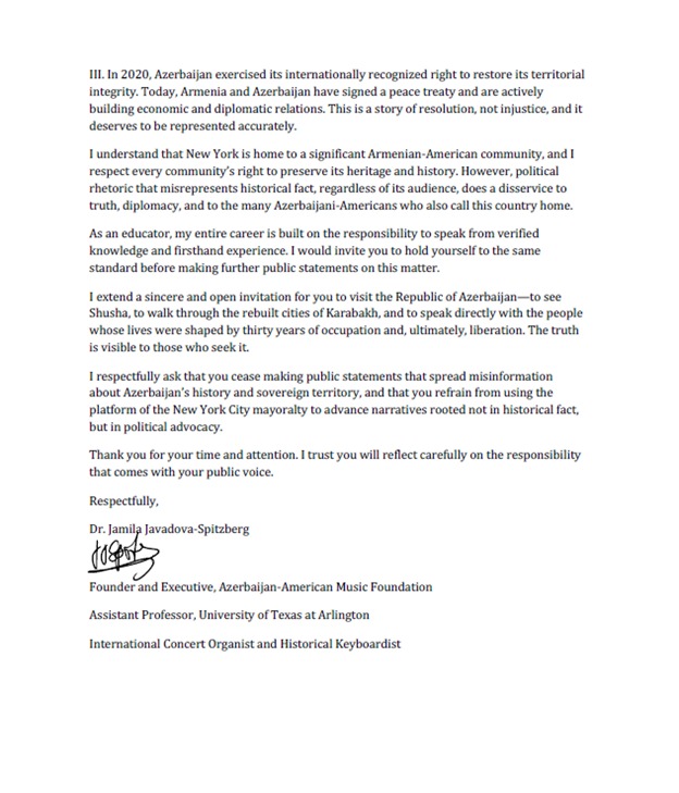 Азербайджанцы мира обратились к мэру Нью-Йорка (ФОТО)