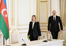 Президент Ильхам Алиев и Председатель Совета министров Италии выступили с заявлениями для прессы (ФОТО/ВИДЕО)