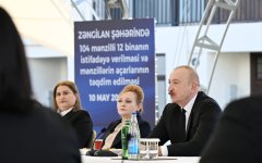Президент Ильхам Алиев встретился в городе Зангилан с жителями, заложил фундамент отеля Zangilan City Park Hotel (ФОТО)