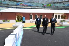 Президент Ильхам Алиев ознакомился с работами, проводимыми на территории Бакинского Олимпийского стадиона в связи с WUF13 (ФОТО/ВИДЕО)