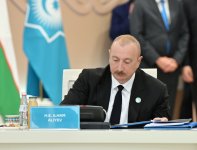 Президент Ильхам Алиев принимает участие в неформальном Саммите ОТГ в Туркестане (ФОТО/ВИДЕО)
