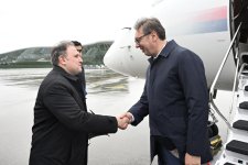 Президент Сербии прибыл с визитом в Азербайджан (ФОТО)