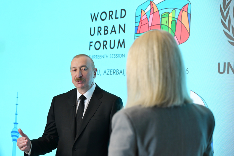 Президент Ильхам Алиев дал интервью телеканалу «Евроньюс» (ФОТО/ВИДЕО)