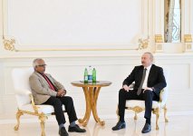 Президент Ильхам Алиев встретился с Президентом Маврикия (ФОТО)