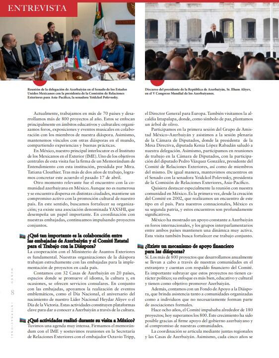 Авторитетное мексиканское издание рассказало о международной деятельности Госкомитета по работе с диаспорой (ФОТО)