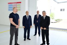 Президент Ильхам Алиев принял участие в открытии ООО «Карабахский текстильный дом» в Ходжалы (ФОТО)