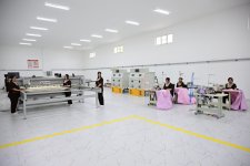 Президент Ильхам Алиев принял участие в открытии ООО «Карабахский текстильный дом» в Ходжалы (ФОТО)