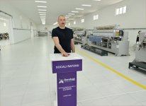 Президент Ильхам Алиев принял участие в открытии ООО «Карабахский текстильный дом» в Ходжалы (ФОТО)