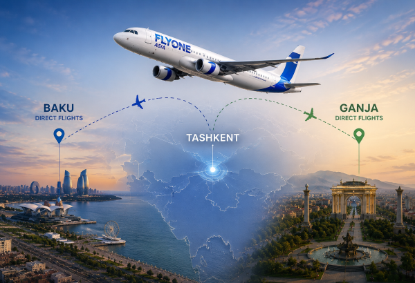 Авиакомпания FLYONE Asia начала выполнение регулярных рейсов в аэропорты Баку и Гянджи