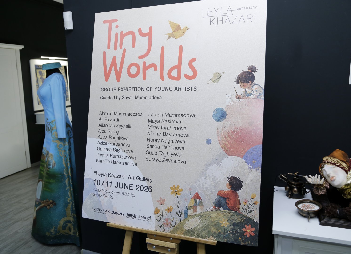 В Leyla Khazari Art Gallery состоялось открытие групповой выставки юных художников Tiny Worlds (ФОТО)