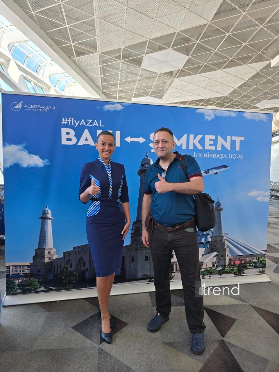 AZAL открыла новое направление: состоялся первый рейс Баку-Шымкент (ФОТО)