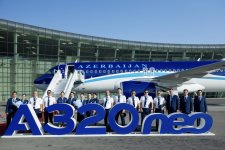 AZAL пополнил свой авиапарк четвертым современным самолетом Airbus A320neo (ФОТО)