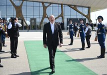 Президент Туркменистана Сердар Бердымухамедов прибыл в Физулинский район (ФОТО)