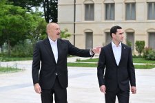 Президент Ильхам Алиев и Президент Сердар Бердымухамедов посмотрели в Шуше расстрелянные во время оккупации бюсты знаменитых личностей Азербайджана (ФОТО)