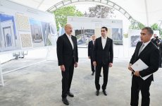 Президент Ильхам Алиев и Президент Сардар Бердымухамедов ознакомились с ходом строительства Шушинской мечети (ФОТО)