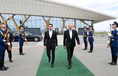 Завершился государственный визит Президента Туркменистана Сердара Бердымухамедова в Азербайджан (ФОТО)