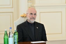 Президент Ильхам Алиев принял делегацию во главе с председателем Собрания исламского совета Ирана (ФОТО)