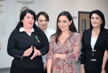 Вице-президент Фонда Гейдара Алиева Лейла Алиева приняла участие в открытии здания школы в Евлахе (ФОТО)