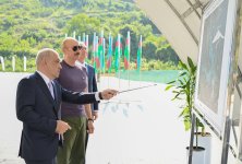 Президент Ильхам Алиев заложил фундамент водохранилища Хакаричай в Лачине (ФОТО)