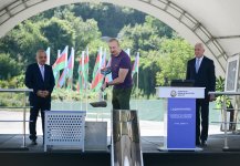 Президент Ильхам Алиев заложил фундамент водохранилища Хакаричай в Лачине (ФОТО)