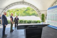 Президент Ильхам Алиев принял участие в открытии гидроэлектростанций, расположенных на реке Хочаз (ФОТО)