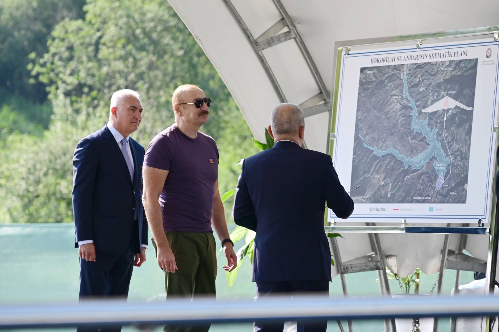 Президент Ильхам Алиев заложил фундамент водохранилища Хакаричай в Лачине (ФОТО)